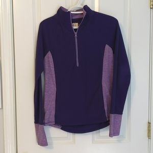 SO 3/4 zip fleece pull over, Size Junior S, Color is purple